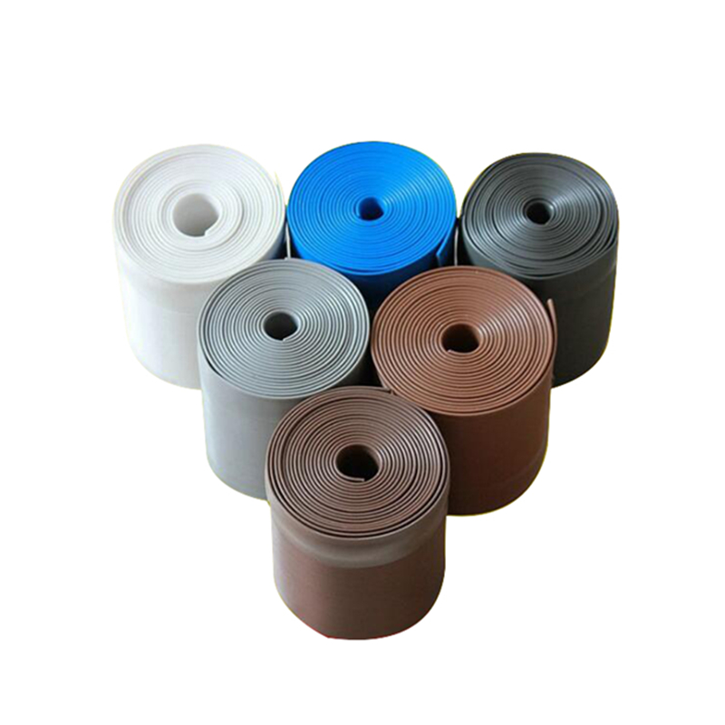 PVC踢脚线软质塑胶橱柜踢脚板收边条 瓷砖墙贴地脚线防水贴脚线