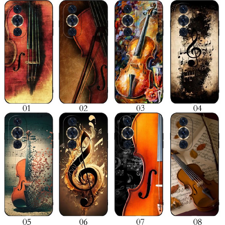 小提琴 适用 华为 畅享70/P60 Art/11 Ultra/10 Pro/nova 12/荣耀90/80/Reno 10/Y70 Plus/手机壳