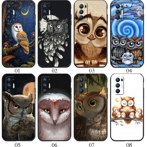 卡通猫头鹰 适用 iQOO Z6/Neo3/5 SE/Z5/Neo 5S/pro/Z3/Z1/U1/U1x/U3x/Z1x/小米10S/10至尊/realme x7手机壳