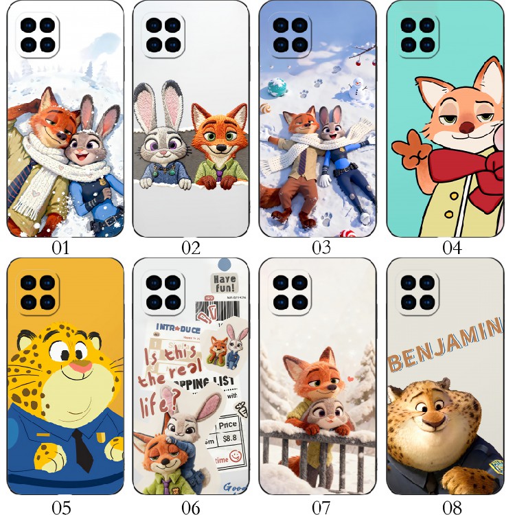 疯狂动物城 适用 华为 nova8 SE/Pro+/7i/红米Note 13/6/K70/10A/9C/小米11/13/14/青春10/realme Q手机壳