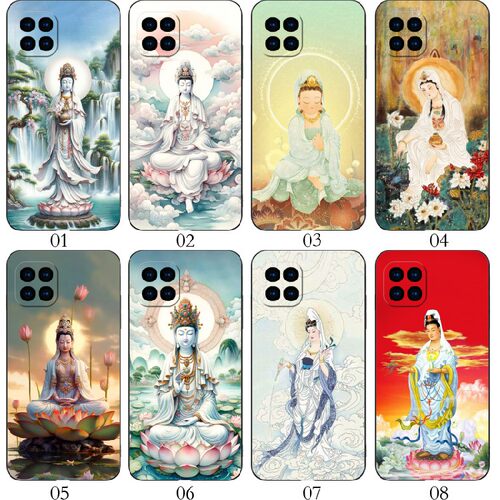 观音菩萨佛像 适用 华为 nova8 SE/Pro+/7i/红米Note 13/6/K70/10A/9C/小米11/13/14/青春10/realme Q手机壳