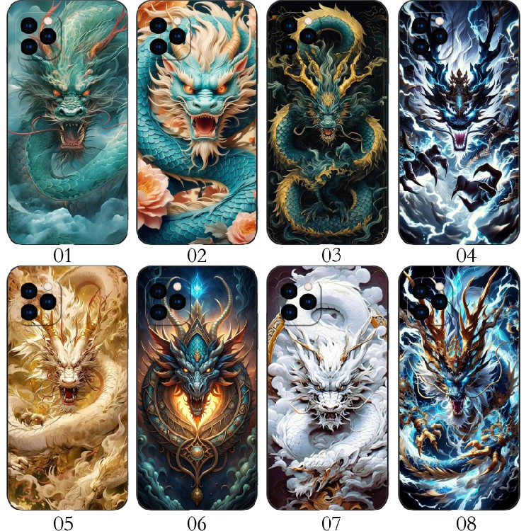 中国龙 适用iPhone苹果 15/11/13 Pro/12 mini/14 Max/Plus/XS/XR/X/8/7/6/5/红米Note 12/12R/12C手机壳