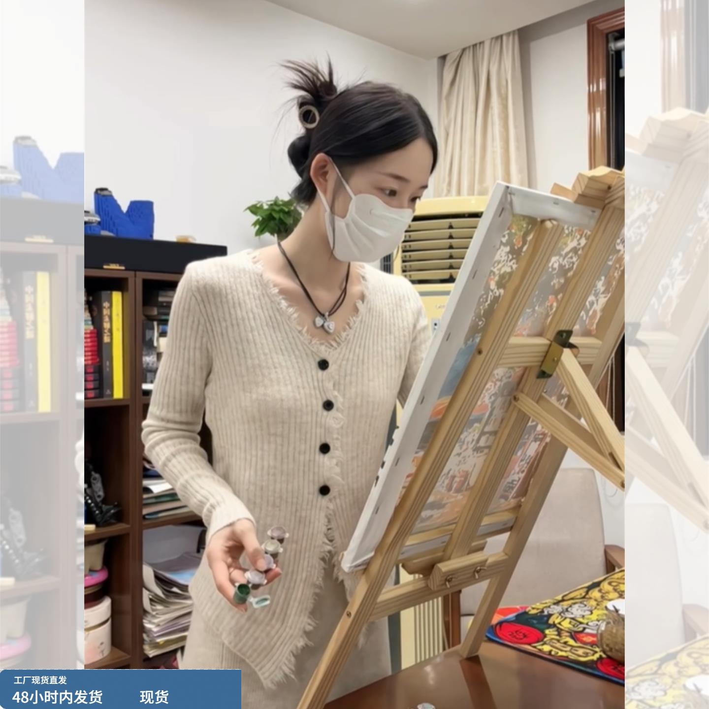 韩系氛围感毛边针织开衫女巨好看的穿搭早秋季chic超好看单穿上衣