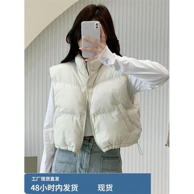 羽绒棉马甲女2025新款秋冬坎肩小个子时尚洋气时髦马夹背心外套潮