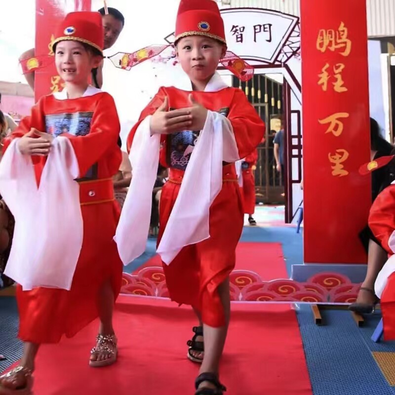 幼儿园毕业状元及第演出服高考中考儿童女驸马男童活动表演服装新