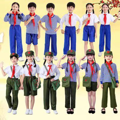 儿童幼儿小雷锋舞蹈演出服芳华知青红星闪闪小红军表演衣服