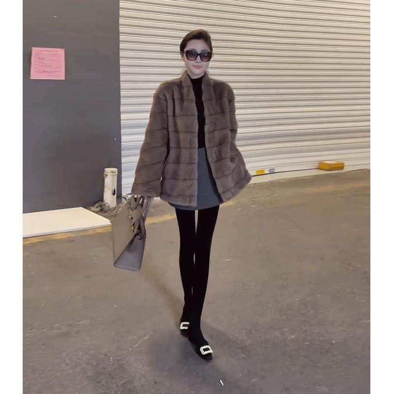 小香风皮草水貂绒外套女冬季2025超火高级感毛茸茸保暖中长款上衣,运动/瑜伽/健身/球迷用品,广场舞套装,淘宝优惠券,粉丝福利购,淘宝优惠卷