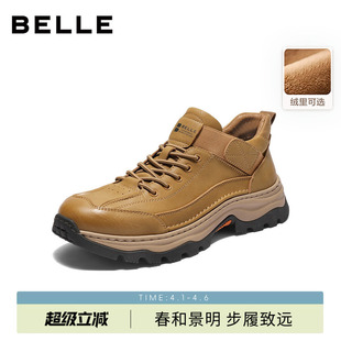 新款 百丽男士 高帮休闲运动鞋 子男春季 8WN01DD5 厚底增高健步爸爸鞋