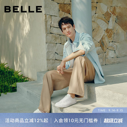 百丽男士休闲跑步阿甘德训板鞋男