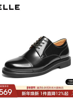 百丽男士三接头休闲商务正装皮鞋男26春季新款牛皮通勤鞋D6N06AM6