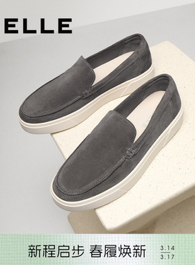 百丽男士休闲乐福鞋男春秋季新款一脚蹬懒人豆豆公务鞋子A2055C