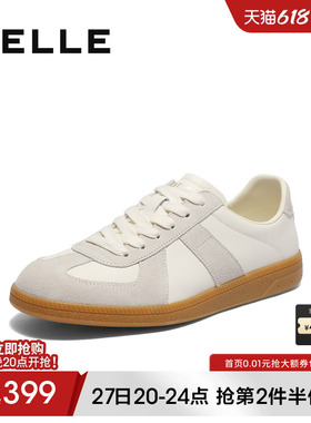 百丽男士复古运动跑步德训阿甘鞋春季新款休闲软底板鞋子8UM01CM5