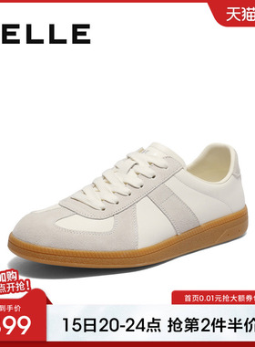 百丽男士复古运动跑步德训阿甘鞋春季新款休闲软底板鞋子8UM01CM5