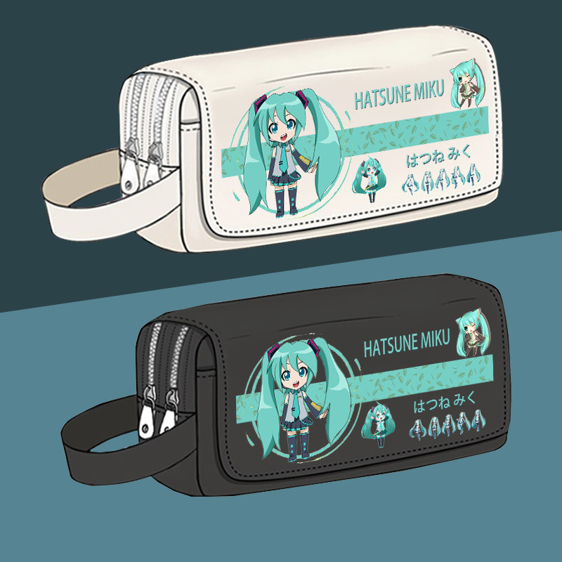 初音未来笔袋周边痛包大容量多功能高颜值文具学生少女心铅笔盒A图片