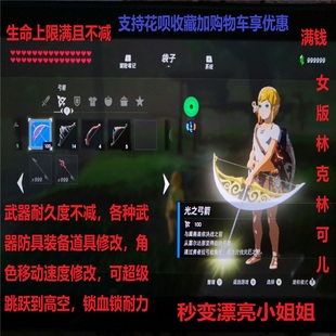 NS金手指switch存档修改器塞尔达王国之泪旷荒野2女版林克可儿MOD