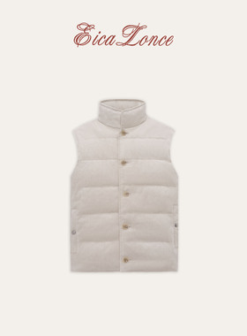 Eicalonce·意卡伦萨 35500同款 冬季麂皮绒匈牙利90白鹅绒马甲