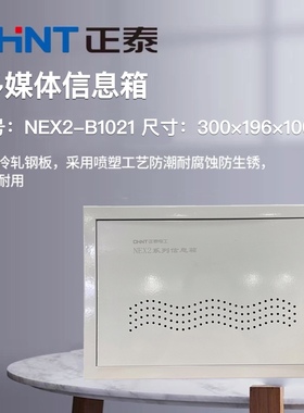 正泰弱电箱家用多媒体信息箱NEX2-B1021 300*200*100集线箱模块箱