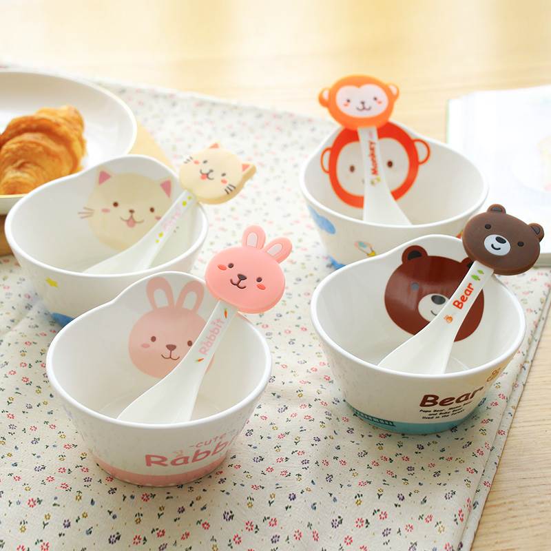 精东家品可爱卡通儿童陶瓷碗汤碗创意小碗家用餐具套装宝宝吃饭碗在类目 餐饮具, 餐具, 碗中 - 来自Buy2taobao.com提供专业的淘宝代购服务