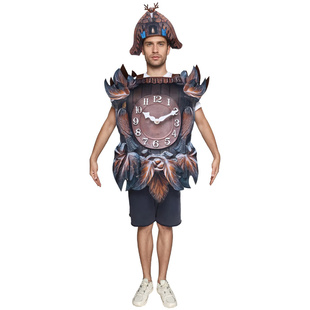 跨境新款万圣节舞台扮演服趣味布谷鸟挂钟服装时钟创意咕咕钟表服