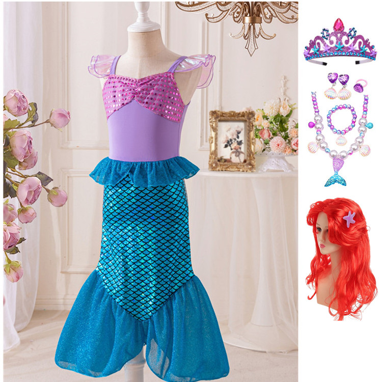 儿童节女童美人鱼公主裙宝宝长裙