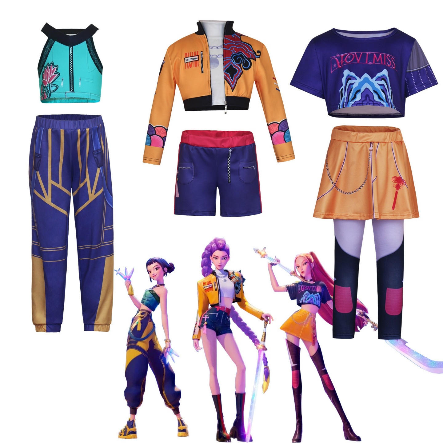 万圣节儿童衣服猎魔女团K-POP明星鲁米rumi佐依zoey米拉cos服装