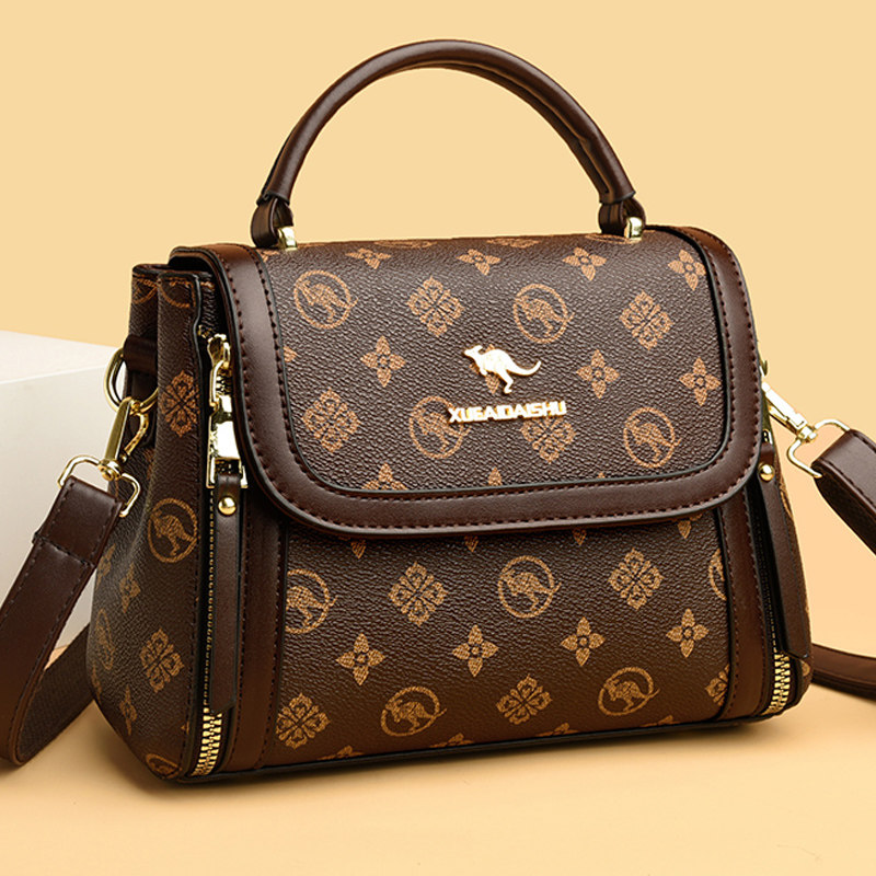 袋鼠正品真皮女包斜挎包新款包包女士2026新款小包单肩手提包时尚