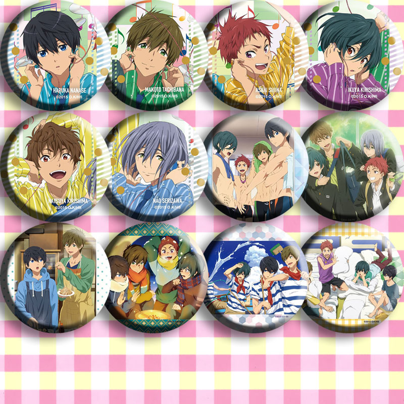 FREE！男子游泳部吧唧徽章胸章