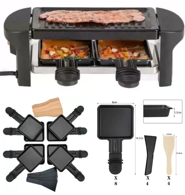 双层电烤炉家用烤肉炉芝士巧克力拉克雷特Raclette烤盘烤小勺手碟