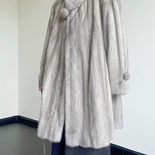 中古毛球仿水貂毛高级感加厚保暖仿皮草外套中长款 凛冬谱曲 冬季