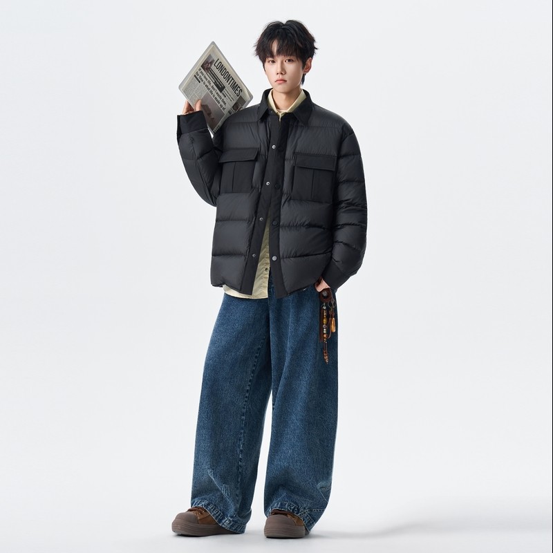 商务休闲男士保暖羽绒夹克