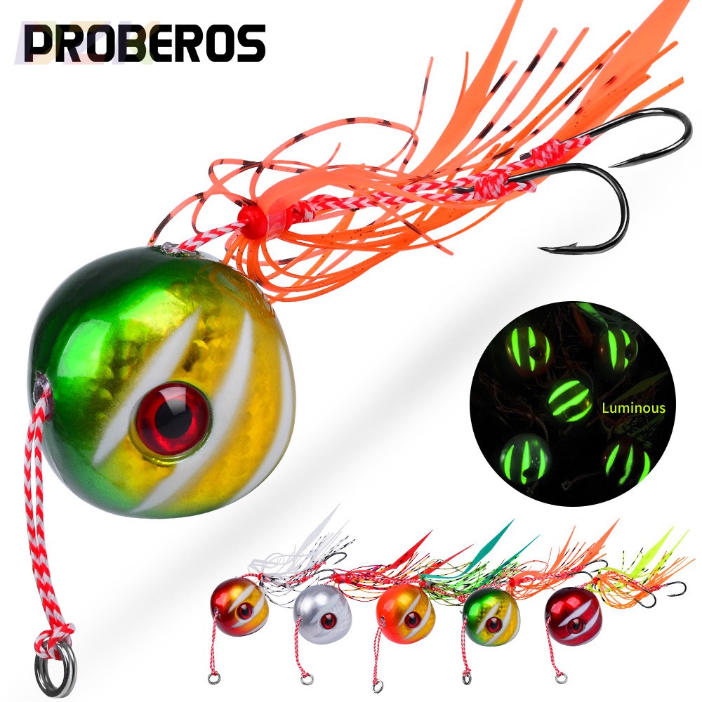 海钓炎月铁板 胡须佬鱿鱼铅鱼带双钩 夜光铁板路亚假饵钓红章铅.9