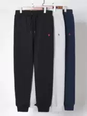 Spring and Autumn Pure Cotton Sweatpants Men's Casual Pants Comfortable Sports Loose Thin Solid Color Jogger Pants