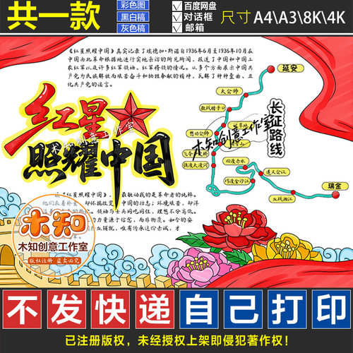 1179号红星照耀中国手抄报初中学生阅读好书推荐读书卡电子小报