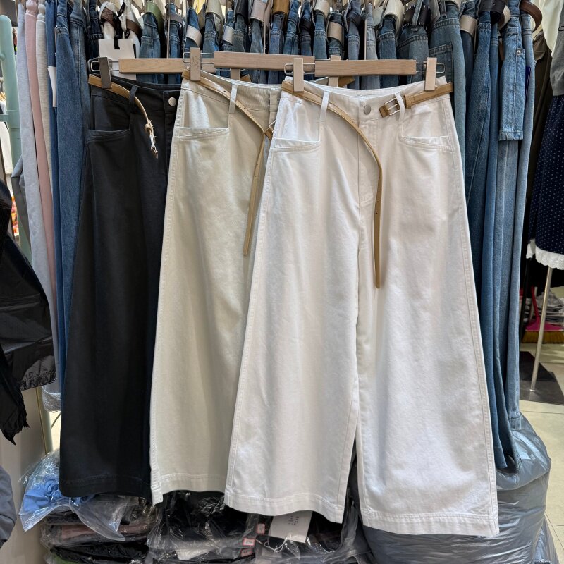 春款简约时尚百搭宽松直筒休闲裤女26新款高腰显瘦阔腿九分裤503