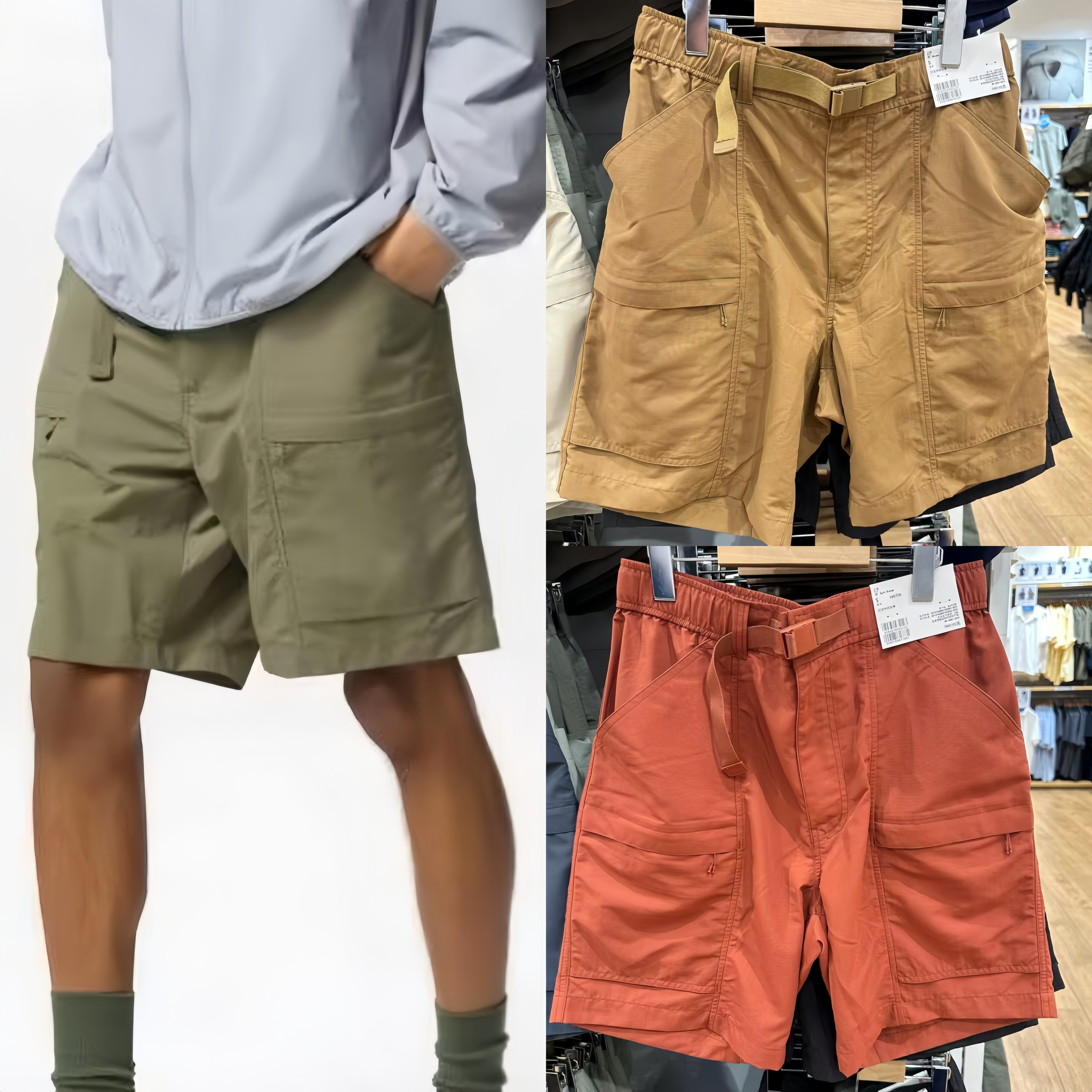 柜199！夏男装户外防泼水尼龙休闲腰带短裤直筒中裤463870/470617,男装,短裤,淘宝优惠券,粉丝福利购,淘宝优惠卷
