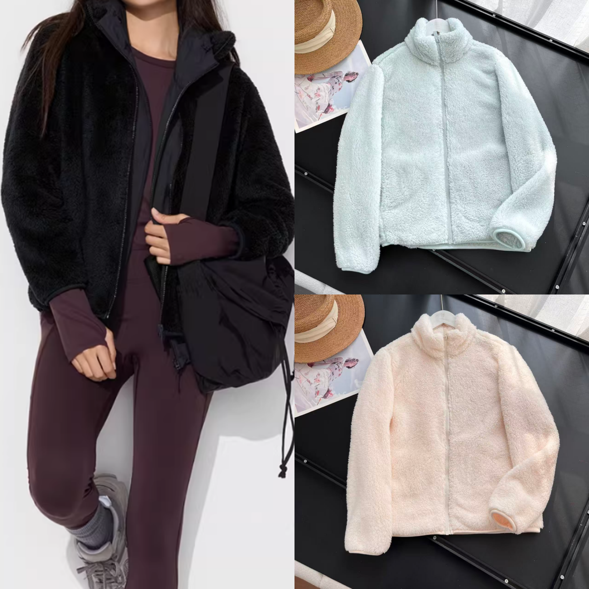 柜199！女装长绒摇粒绒拉链茄克/长袖外套夹克秋冬保暖新款470137,女装/女士精品,短外套,淘宝优惠券,粉丝福利购,淘宝优惠卷