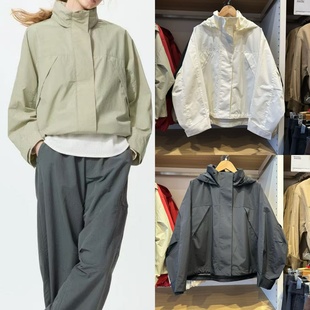 柜399!女装防风立领茄克/外套夹克新款冲锋衣连帽短上衣 484709