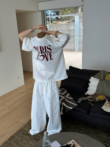 舒适字母印花短袖T恤女
