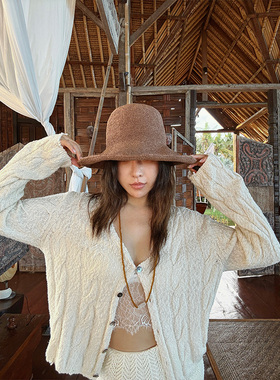 MOERSHOP打磨经典雪饼肌理麻花针织开衫显瘦薄款防晒长袖开衫上衣