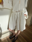 Summerholiday 休闲阔腿裤 夏季 女薄款 凉感抽绳宽松短裤 MOERSHOP