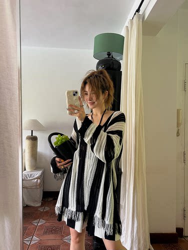 原创波西米亚镂空针织套装