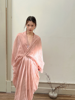 MOERSHOP植物染桑蚕丝连衣裙