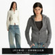 显瘦毛衣外套 女修身 SMIIILE冬季 慵懒风双拉链高领羊驼毛针织开衫