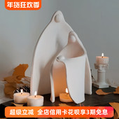 独丸守护香薰烛台家居香氛蜡烛摆件治愈系桌面装 饰小众高级伴手礼