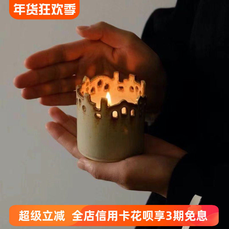 城市之中手作陶瓷香薰蜡烛家用天然香氛摆件圣诞树礼物呆呆和胖子,家居饰品,香薰蜡烛,淘宝优惠券,粉丝福利购,淘宝优惠卷