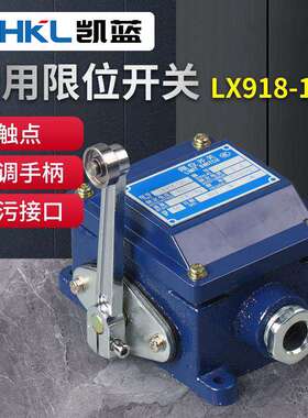 重型船用LX918-120行程开关500V5A树脂防水防腐限位开关手柄可调