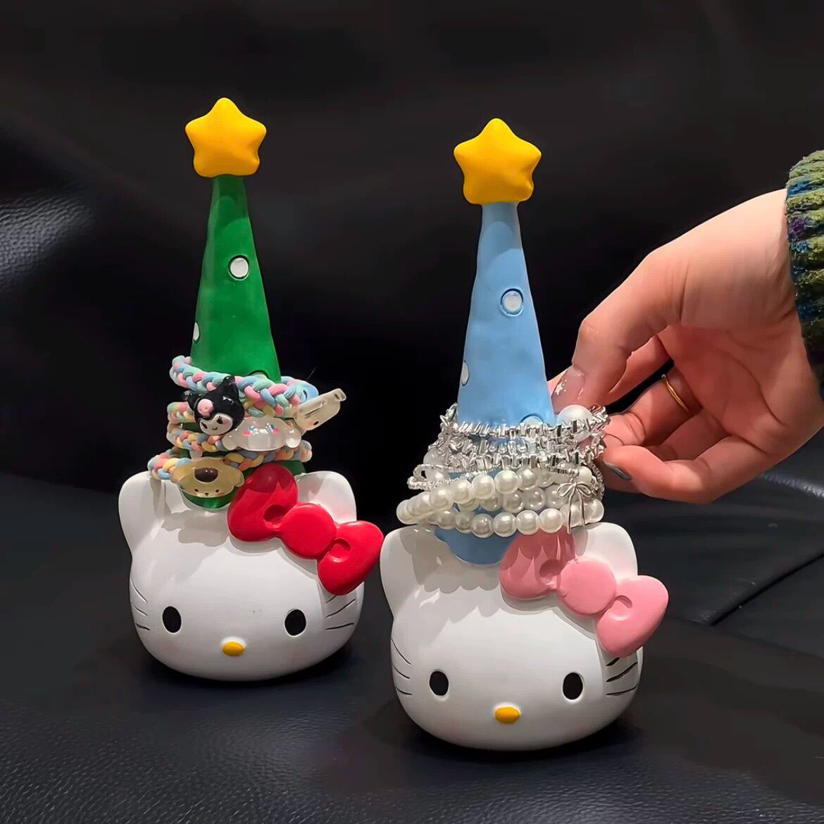 可爱Kitty猫发圈收纳架浴图片