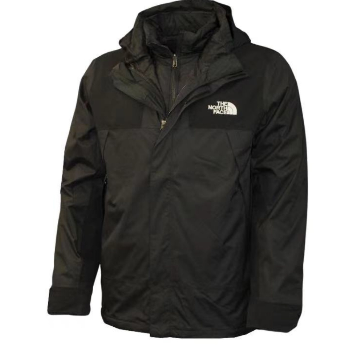 北面三合一冲锋衣男士