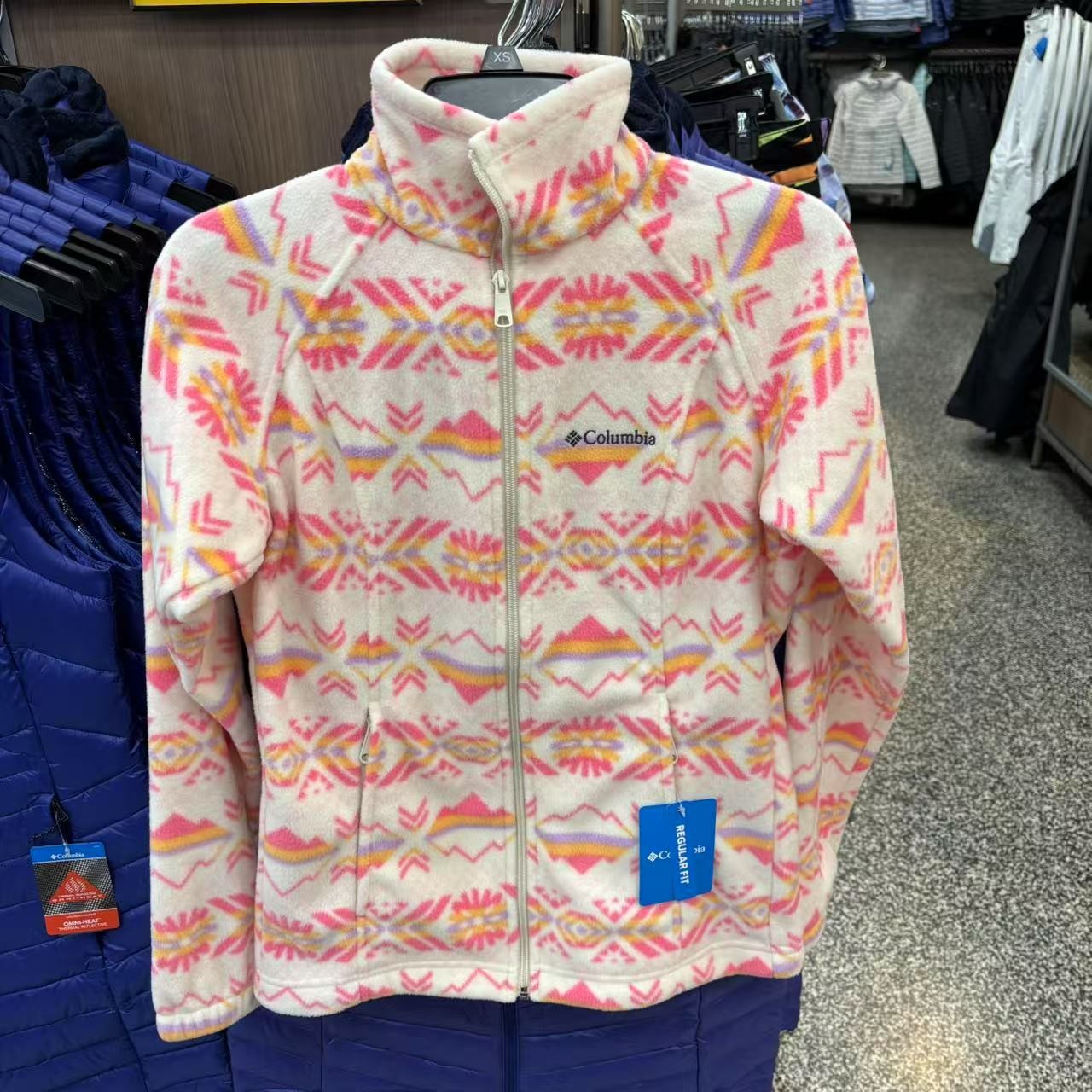 美国代购Columbia哥伦比亚女款全拉链中等厚度抓绒衣