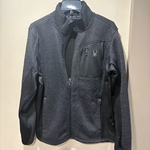 SPYDER/蜘蛛 男士春秋绣标加绒保暖户外运动休闲立领针织夹克外套